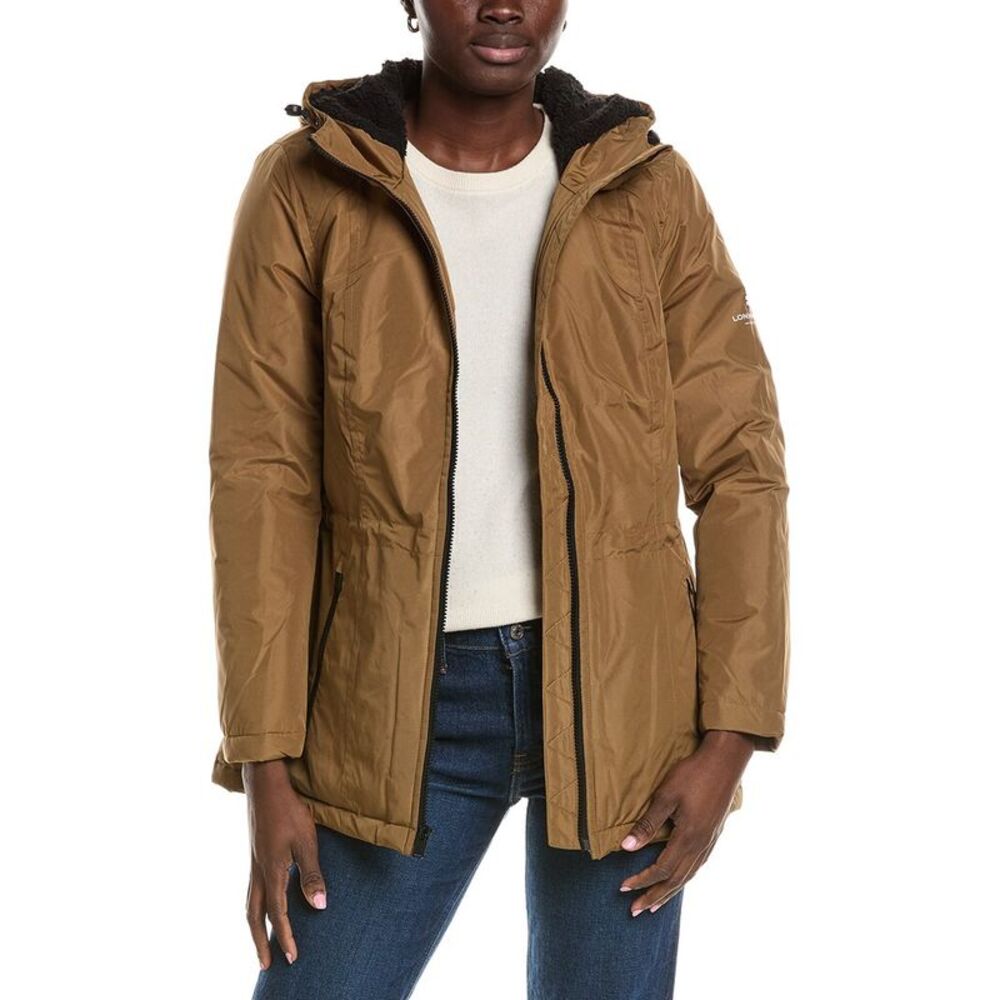 London Fog Womens  Medium Rain Coat, Brown